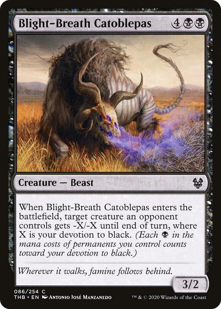 Image for Blight-Breath Catoblepas (Theros Beyond Death) (86) - Magic: The Gathering