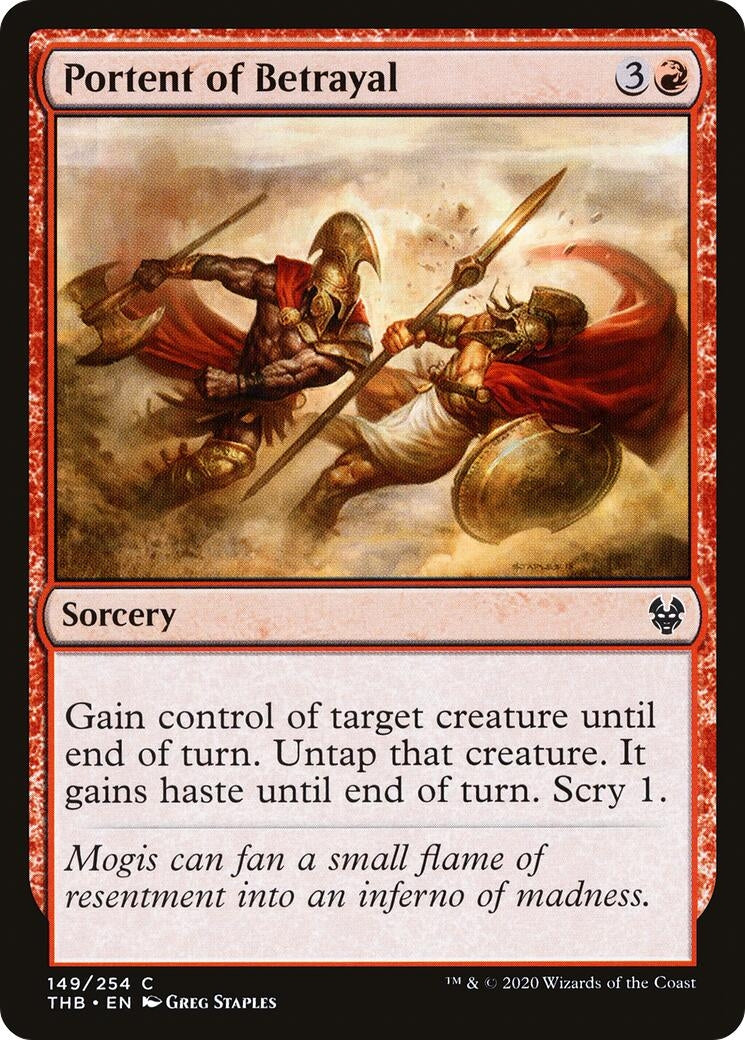 Image for Portent of Betrayal (Theros Beyond Death) (149) - Magic: The Gathering