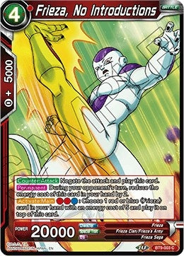 Image for Frieza, No Introductions (Universal Onslaught) (BT9-003) - Dragon Ball Super: Masters