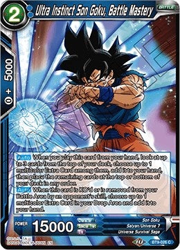 Image for Ultra Instinct Son Goku, Battle Mastery (Universal Onslaught) (BT9-026) - Dragon Ball Super: Masters