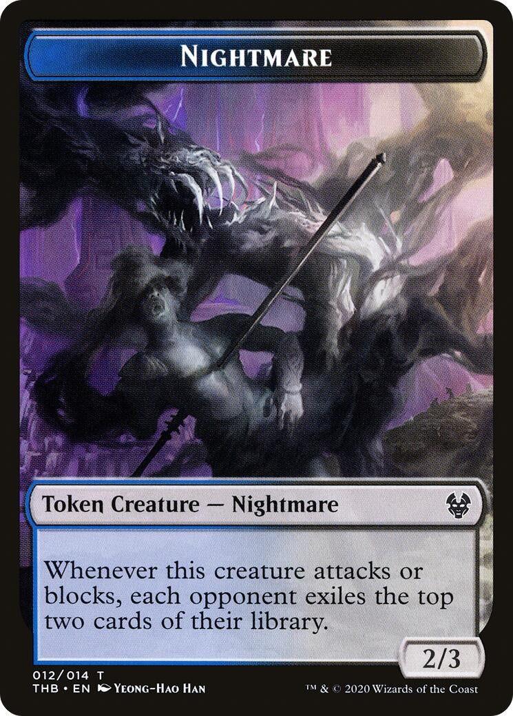 Image for Nightmare Token (Theros Beyond Death) (12) - Magic: The Gathering
