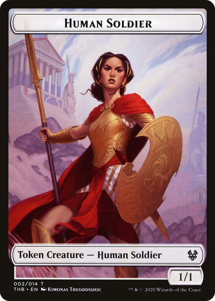 Image for Human Soldier Token (Theros Beyond Death) (2) - Magic: The Gathering
