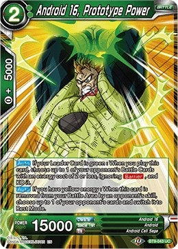 Image for Android 16, Prototype Power (Universal Onslaught) (BT9-043) - Dragon Ball Super: Masters