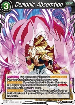 Image for Demonic Absorption (Universal Onslaught) (BT9-086) - Dragon Ball Super: Masters
