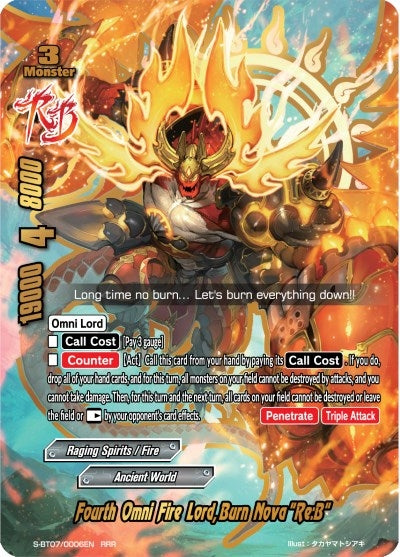 Image for Fourth Omni Fire Lord, Burn Nova "Re:B" (Perfected Time Ruler) (S-BT07/0006EN) - Future Card BuddyFight