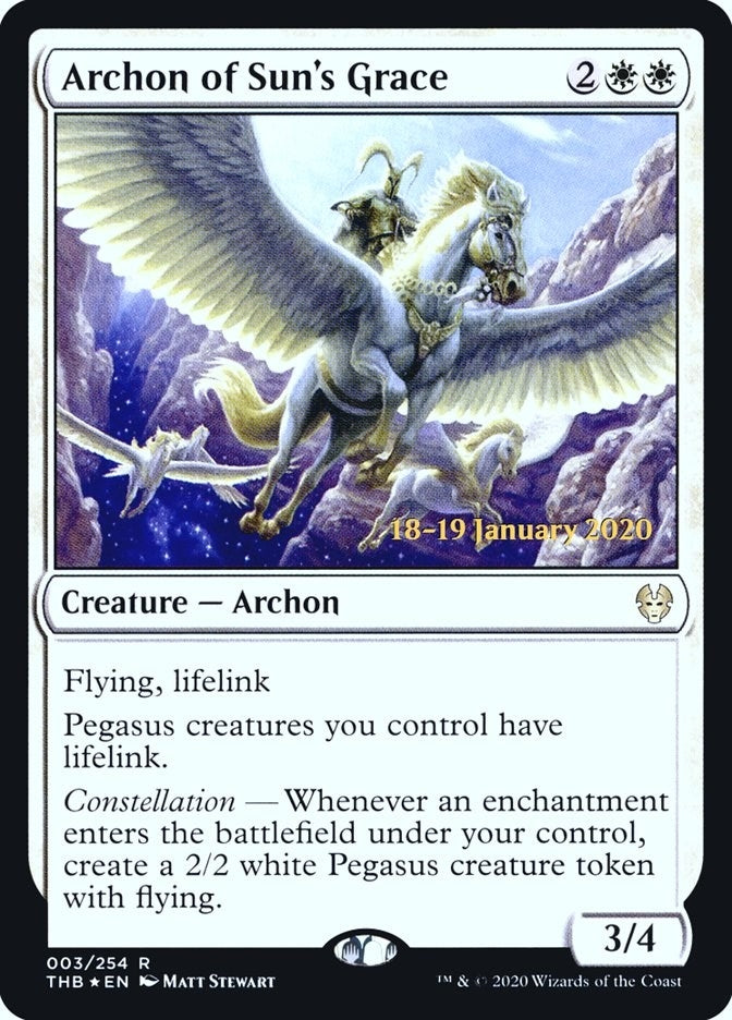 Image for Archon of Sun's Grace (Prerelease Cards) (3) - Magic: The Gathering