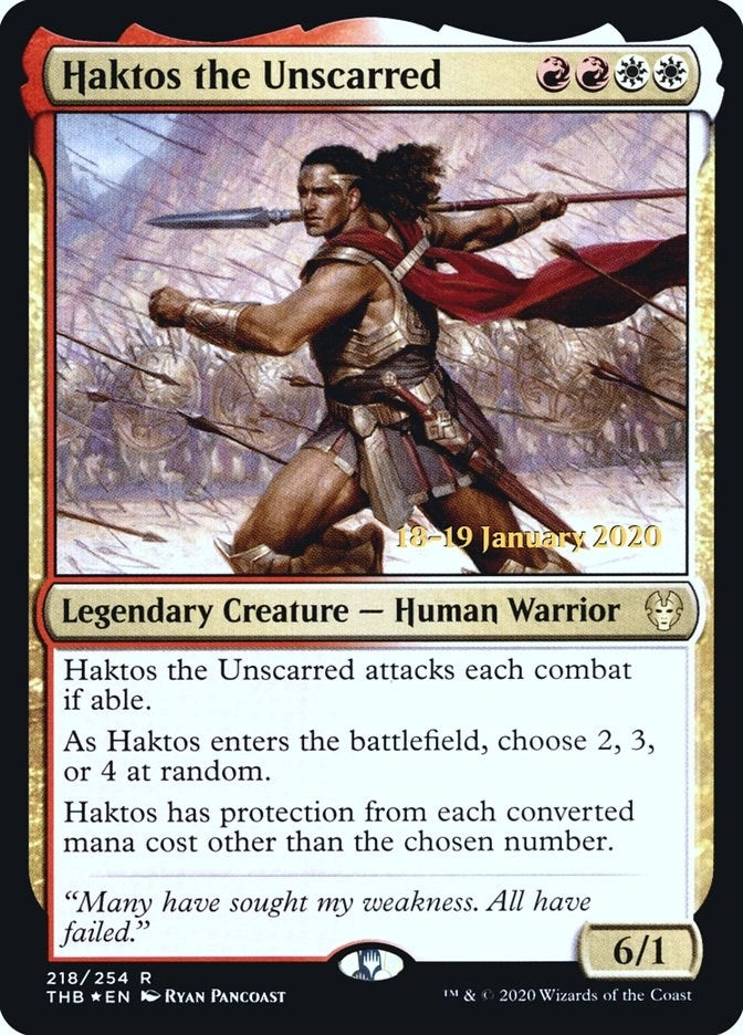 Image for Haktos the Unscarred (Prerelease Cards) (218) - Magic: The Gathering