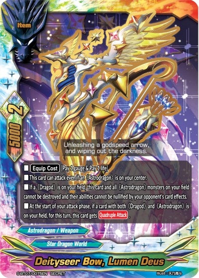 Image for Deityseer Bow, Lumen Deus (Perfected Time Ruler) (S-BT07/0075EN) - Future Card BuddyFight