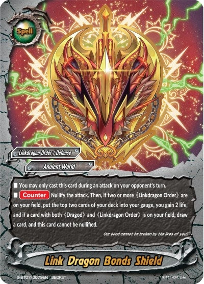 Image for Link Dragon Bonds Shield (Perfected Time Ruler) (S-BT07/0079EN) - Future Card BuddyFight