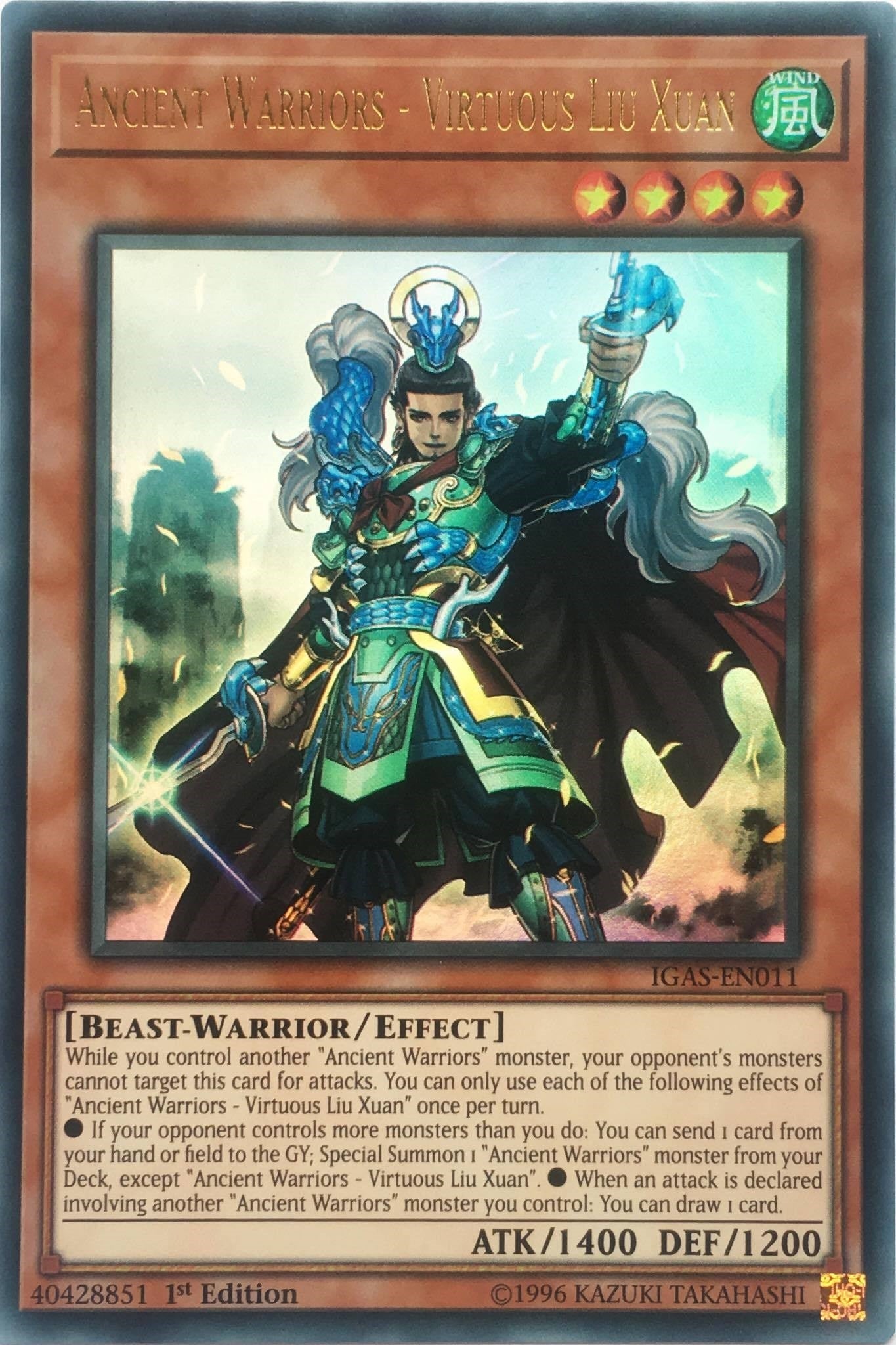 Image for Ancient Warriors - Virtuous Liu Xuan (Ignition Assault) (IGAS-EN011) - YuGiOh