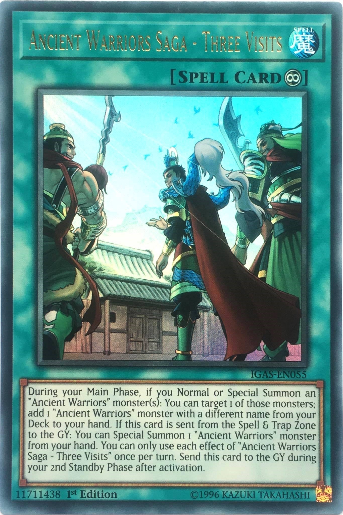 Image for Ancient Warriors Saga - Three Visits (Ignition Assault) (IGAS-EN055) - YuGiOh