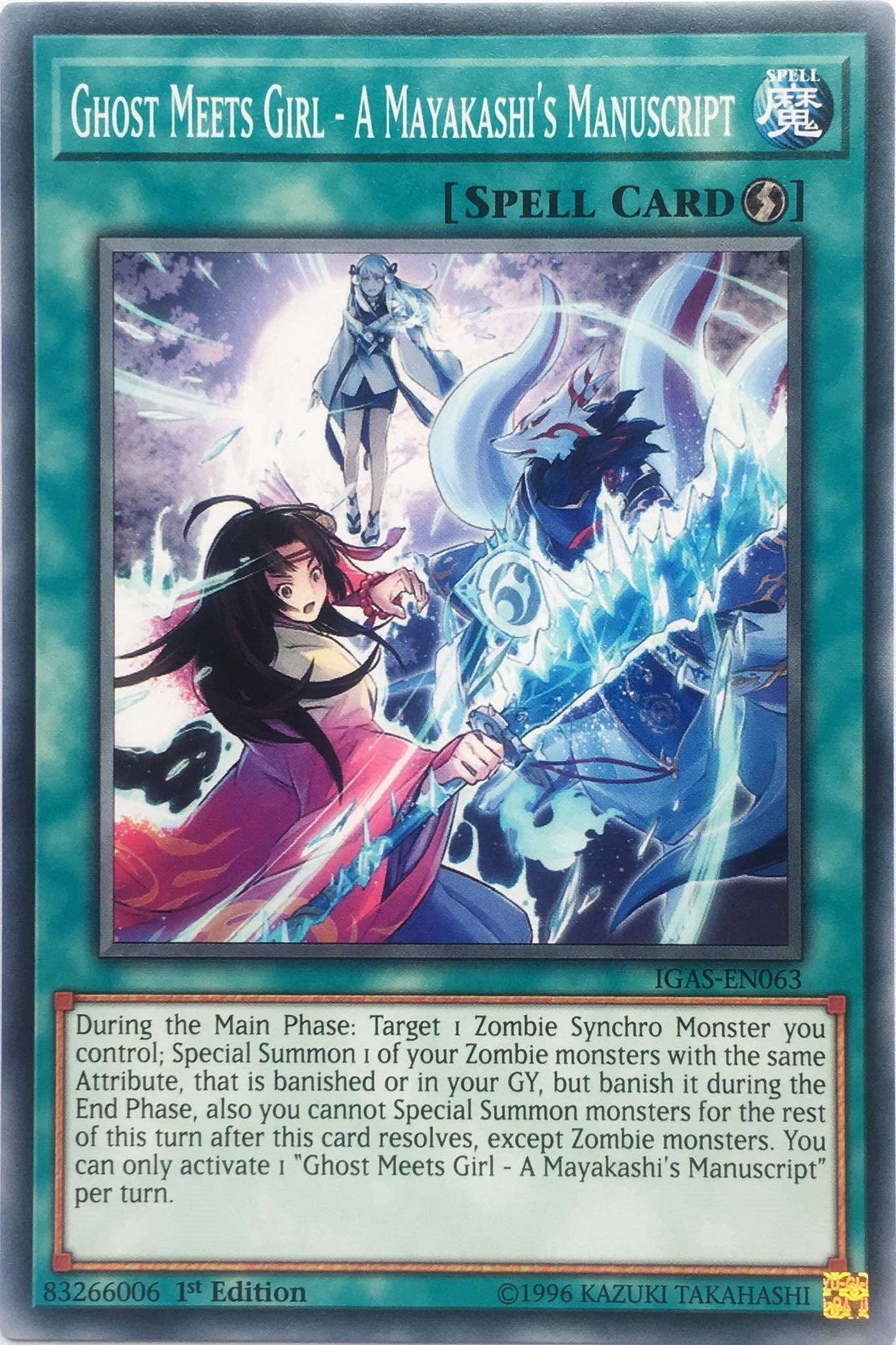 Image for Ghost Meets Girl - A Mayakashi's Manuscript (Ignition Assault) (IGAS-EN063) - YuGiOh