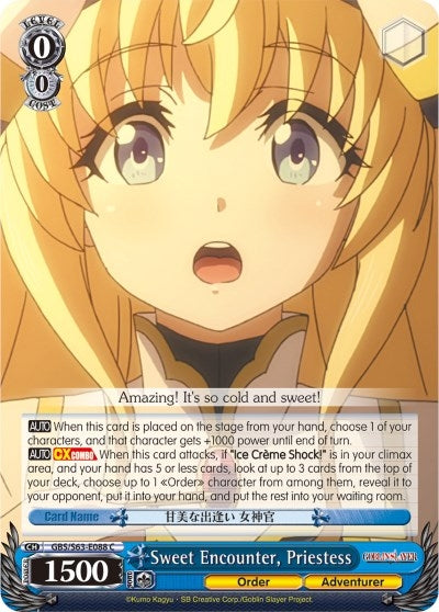 Image for Sweet Encounter, Priestess (Goblin Slayer) (GBS/S63-E088 C) - Weiss Schwarz