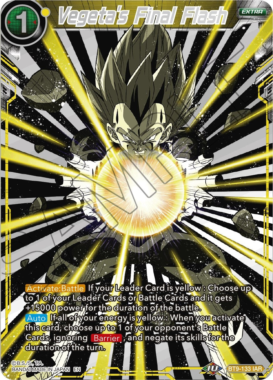 Image for Vegeta's Final Flash (Universal Onslaught) (BT9-133) - Dragon Ball Super: Masters