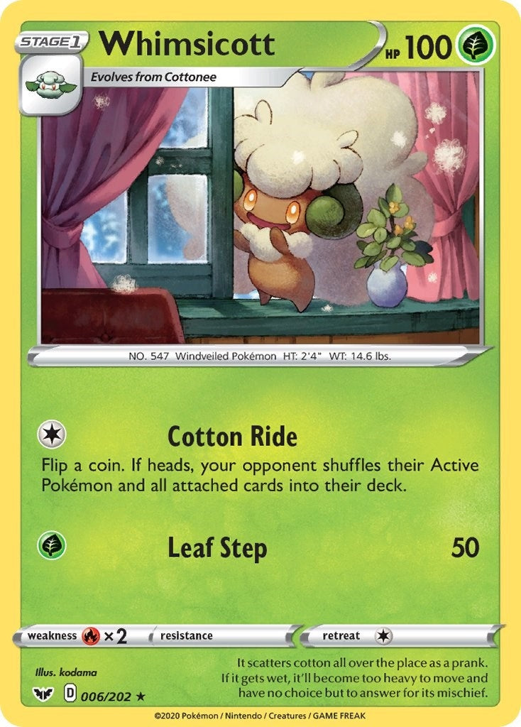 Image for Whimsicott (SWSH01: Sword & Shield Base Set) (006/202) - Pokemon