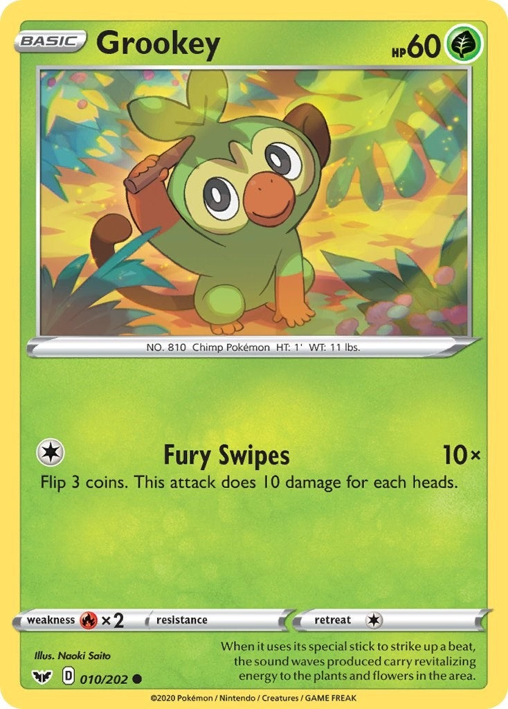 Image for Grookey (010) (SWSH01: Sword & Shield Base Set) (010/202) - Pokemon