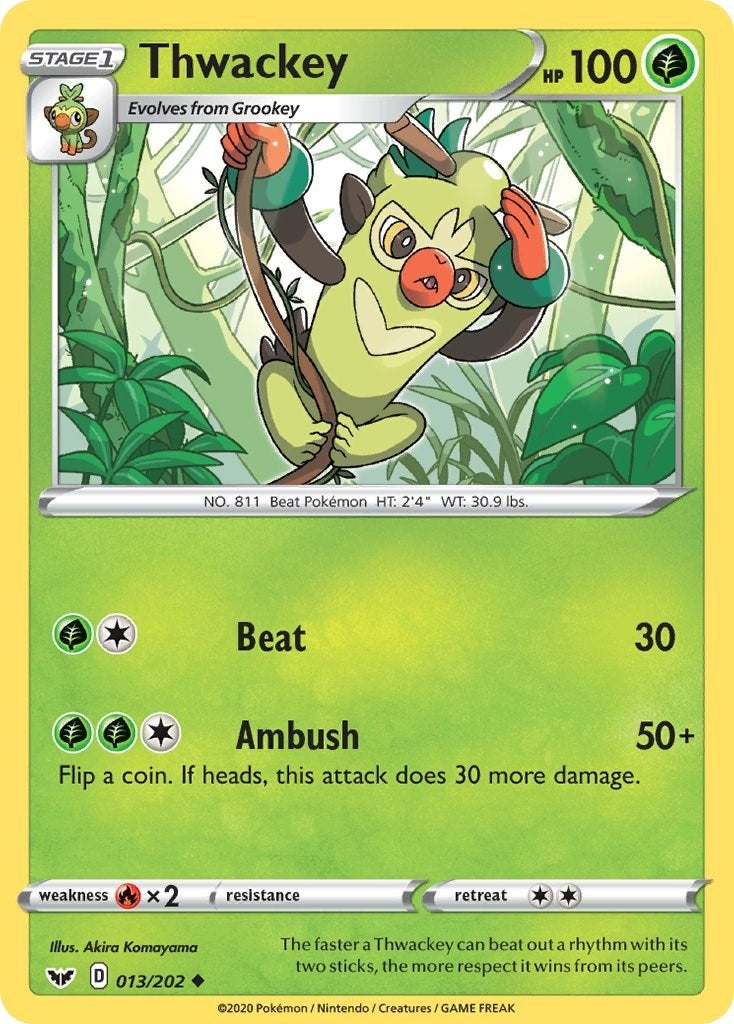 Image for Thwackey (013) (SWSH01: Sword & Shield Base Set) (013/202) - Pokemon