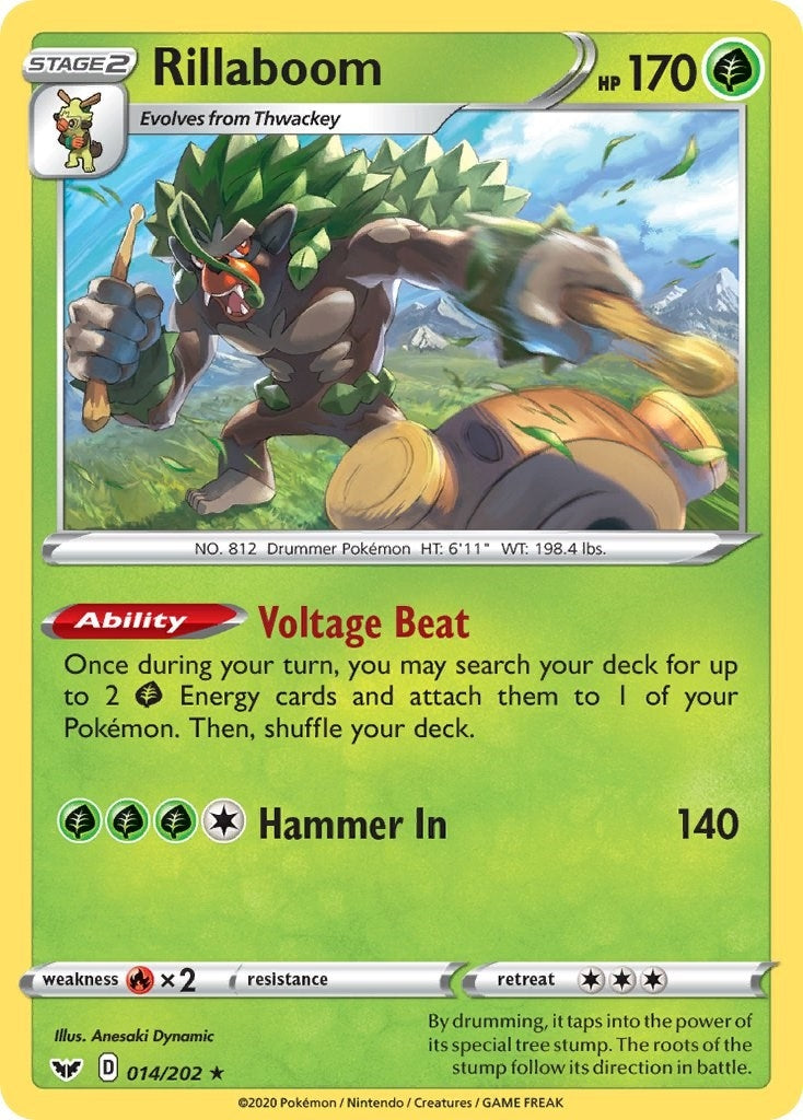 Image for Rillaboom (014) (SWSH01: Sword & Shield Base Set) (014/202) - Pokemon