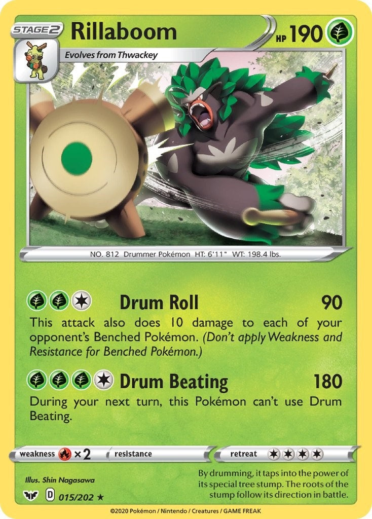 Image for Rillaboom (015) (SWSH01: Sword & Shield Base Set) (015/202) - Pokemon
