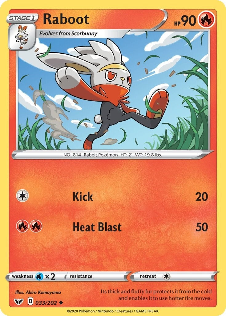 Image for Raboot (033) (SWSH01: Sword & Shield Base Set) (033/202) - Pokemon