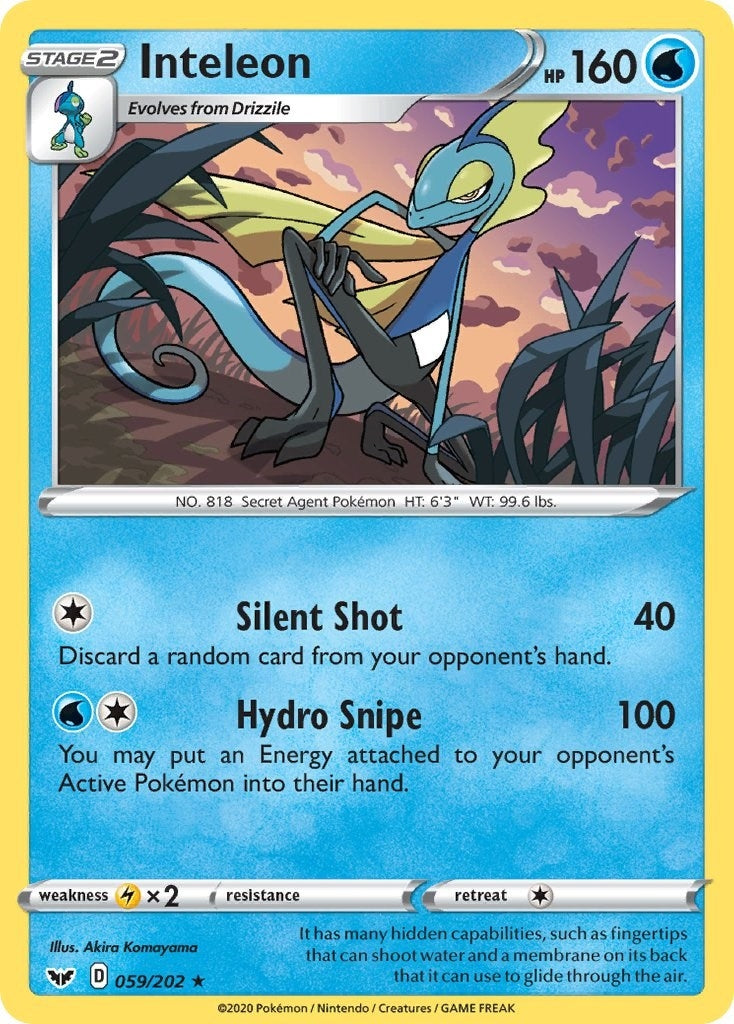 Image for Inteleon (059) (SWSH01: Sword & Shield Base Set) (059/202) - Pokemon