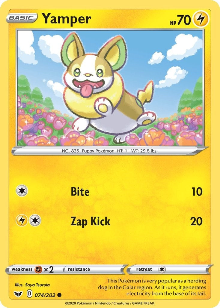 Image for Yamper (074) (SWSH01: Sword & Shield Base Set) (074/202) - Pokemon