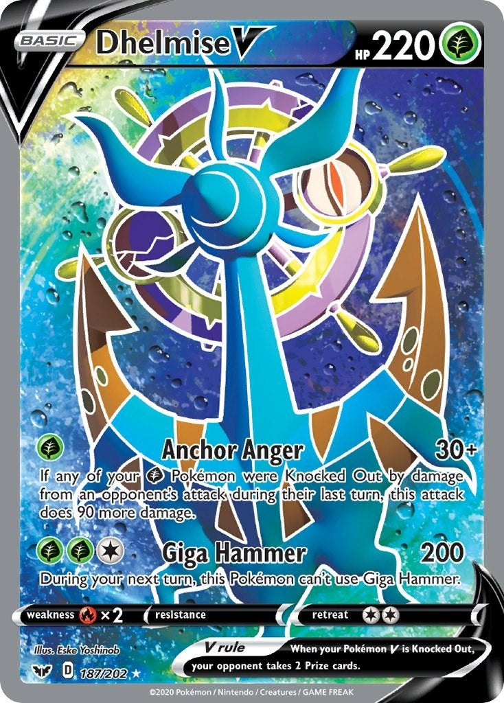 Image for Dhelmise V (Full Art) (SWSH01: Sword & Shield Base Set) (187/202) - Pokemon