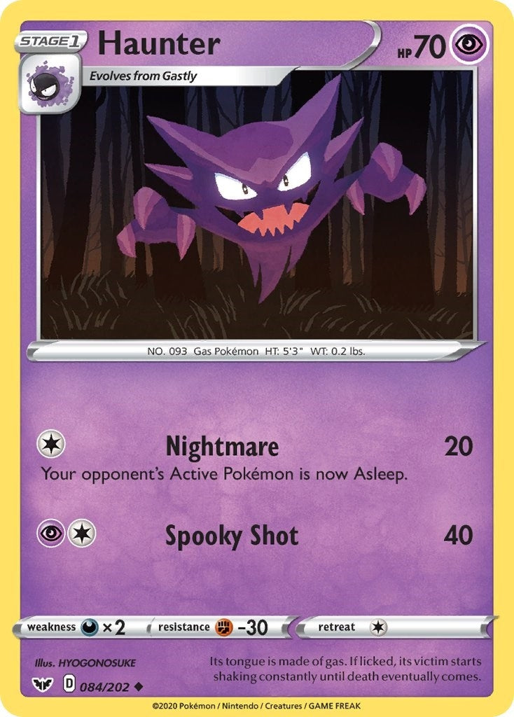 Image for Haunter (SWSH01: Sword & Shield Base Set) (084/202) - Pokemon
