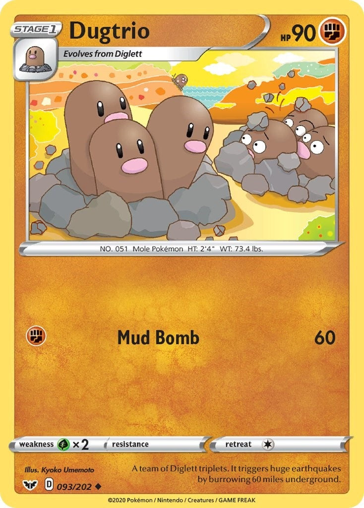 Image for Dugtrio (SWSH01: Sword & Shield Base Set) (093/202) - Pokemon