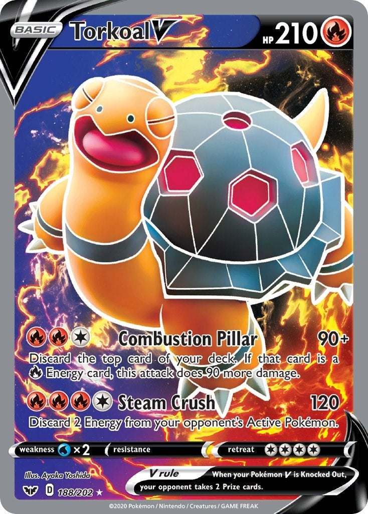 Image for Torkoal V (Full Art) (SWSH01: Sword & Shield Base Set) (188/202) - Pokemon