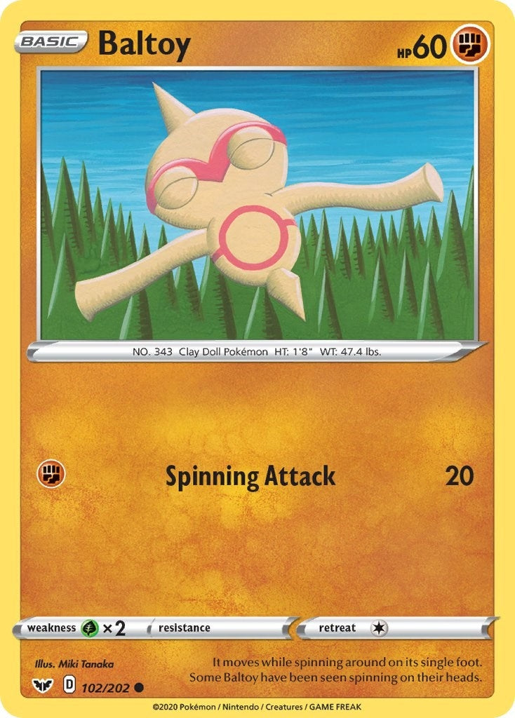 Image for Baltoy (102) (SWSH01: Sword & Shield Base Set) (102/202) - Pokemon
