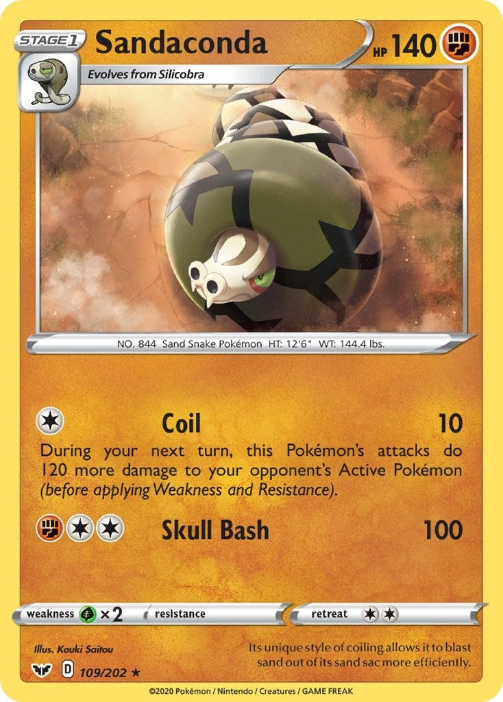 Image for Sandaconda (109) (SWSH01: Sword & Shield Base Set) (109/202) - Pokemon