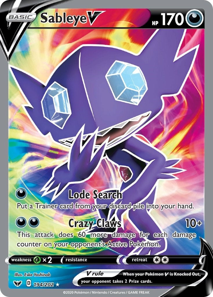 Image for Sableye V (Full Art) (SWSH01: Sword & Shield Base Set) (194/202) - Pokemon