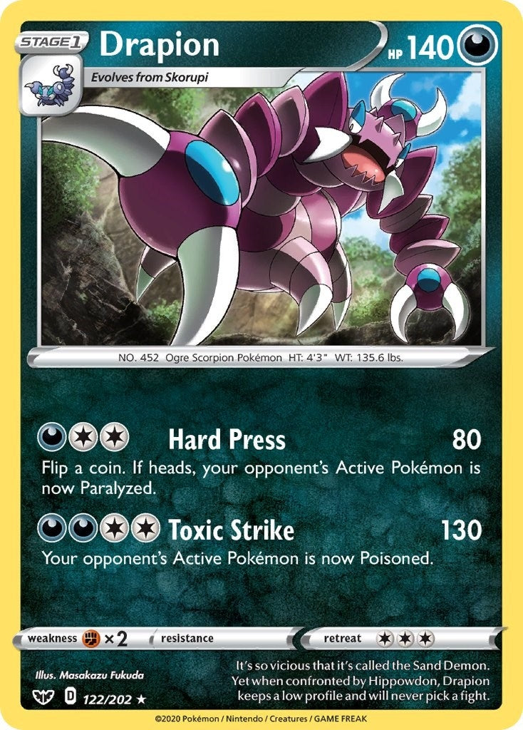 Image for Drapion (SWSH01: Sword & Shield Base Set) (122/202) - Pokemon