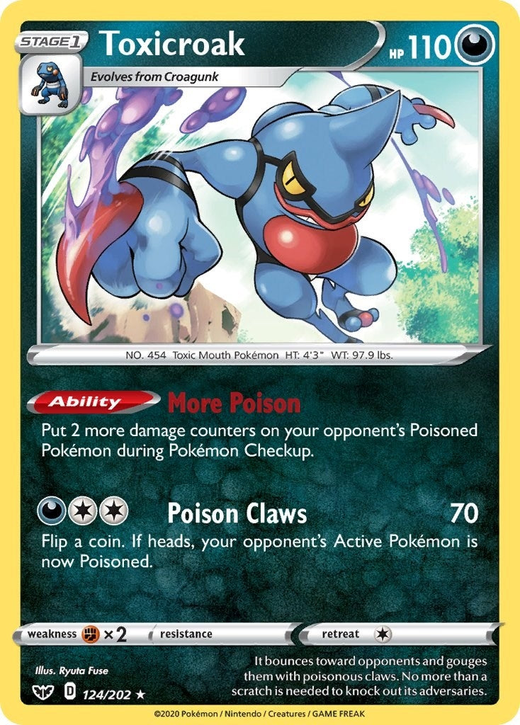 Image for Toxicroak (SWSH01: Sword & Shield Base Set) (124/202) - Pokemon