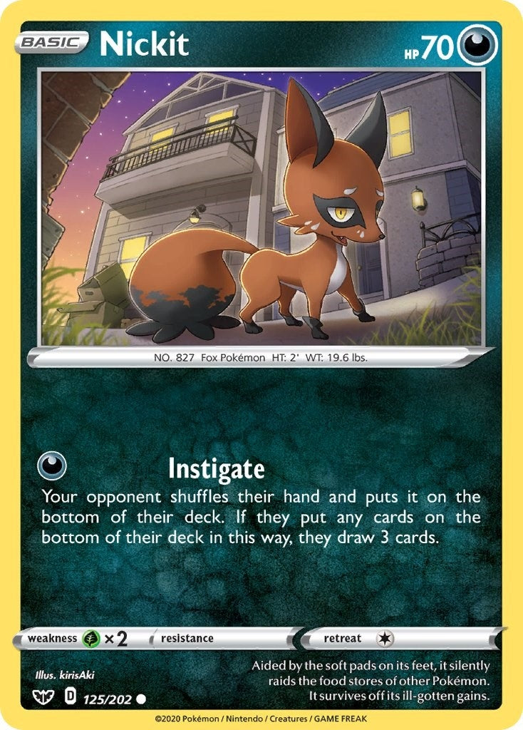 Image for Nickit (SWSH01: Sword & Shield Base Set) (125/202) - Pokemon