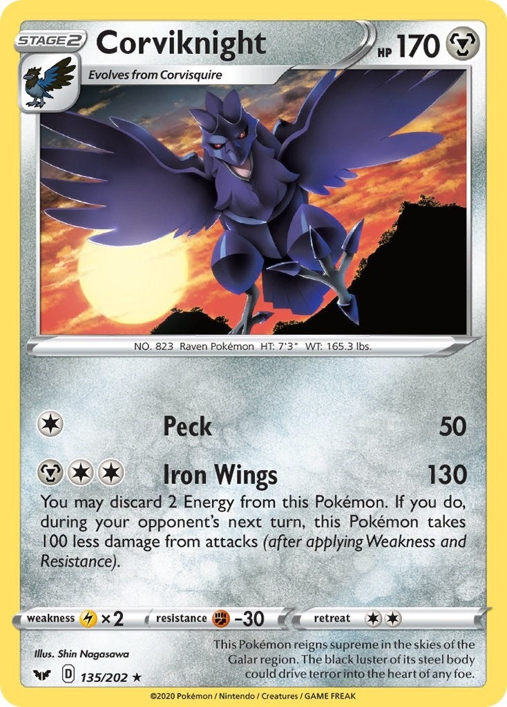 Image for Corviknight (SWSH01: Sword & Shield Base Set) (135/202) - Pokemon