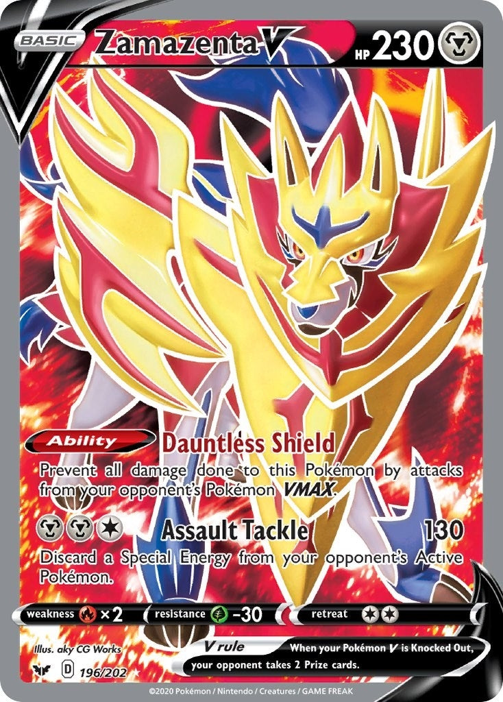 Image for Zamazenta V (Full Art) (SWSH01: Sword & Shield Base Set) (196/202) - Pokemon