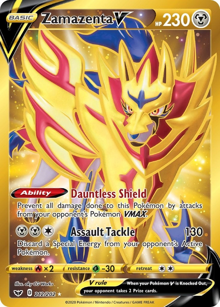 Image for Zamazenta V (Secret) (SWSH01: Sword & Shield Base Set) (212/202) - Pokemon