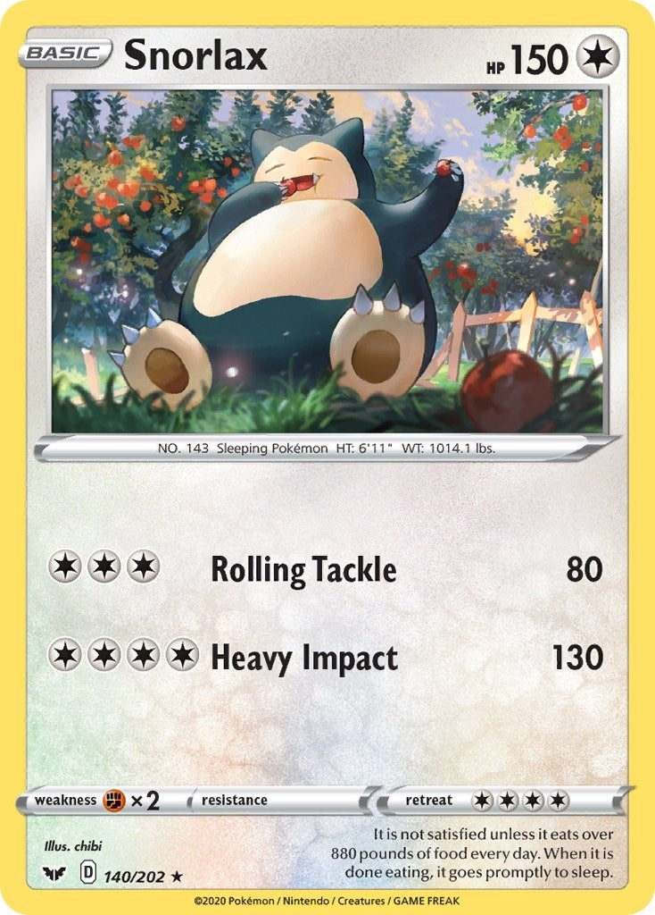 Image for Snorlax (SWSH01: Sword & Shield Base Set) (140/202) - Pokemon