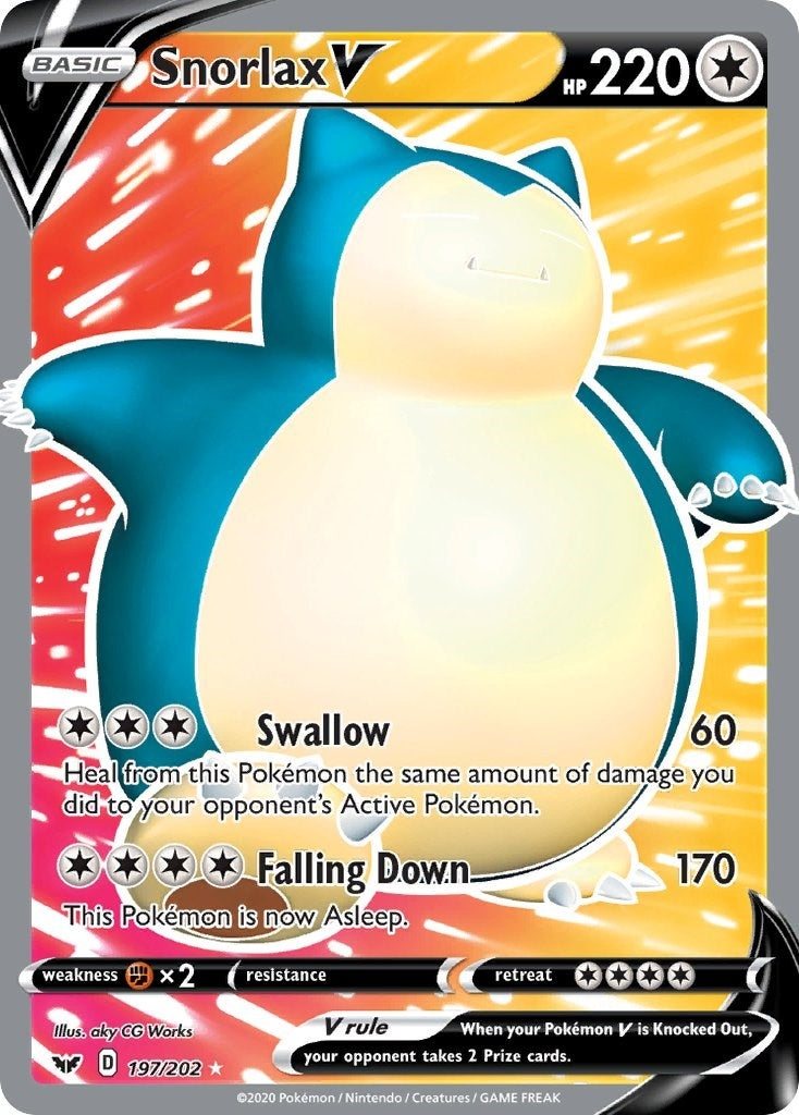 Image for Snorlax V (Full Art) (SWSH01: Sword & Shield Base Set) (197/202) - Pokemon