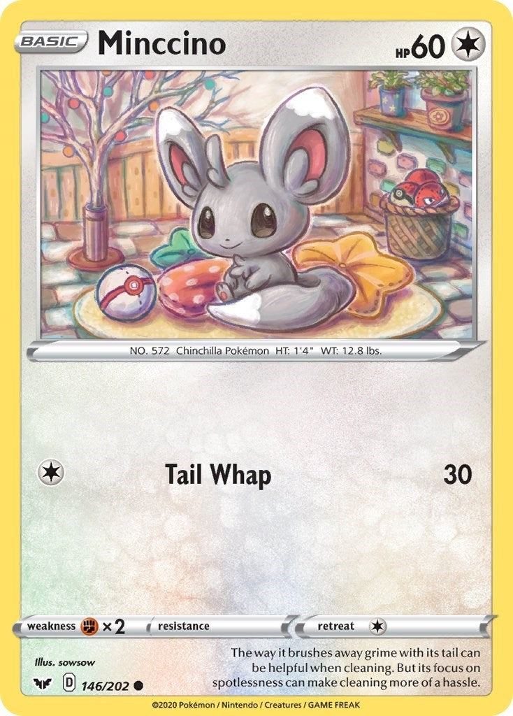 Image for Minccino (146) (SWSH01: Sword & Shield Base Set) (146/202) - Pokemon