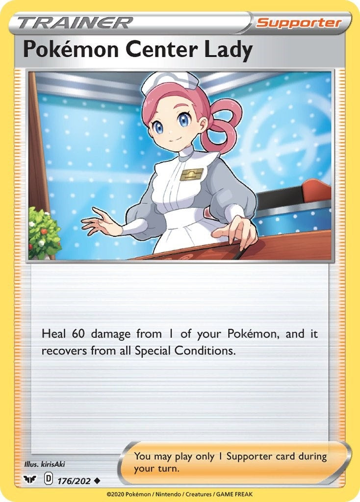 Image for Pokemon Center Lady (SWSH01: Sword & Shield Base Set) (176/202) - Pokemon