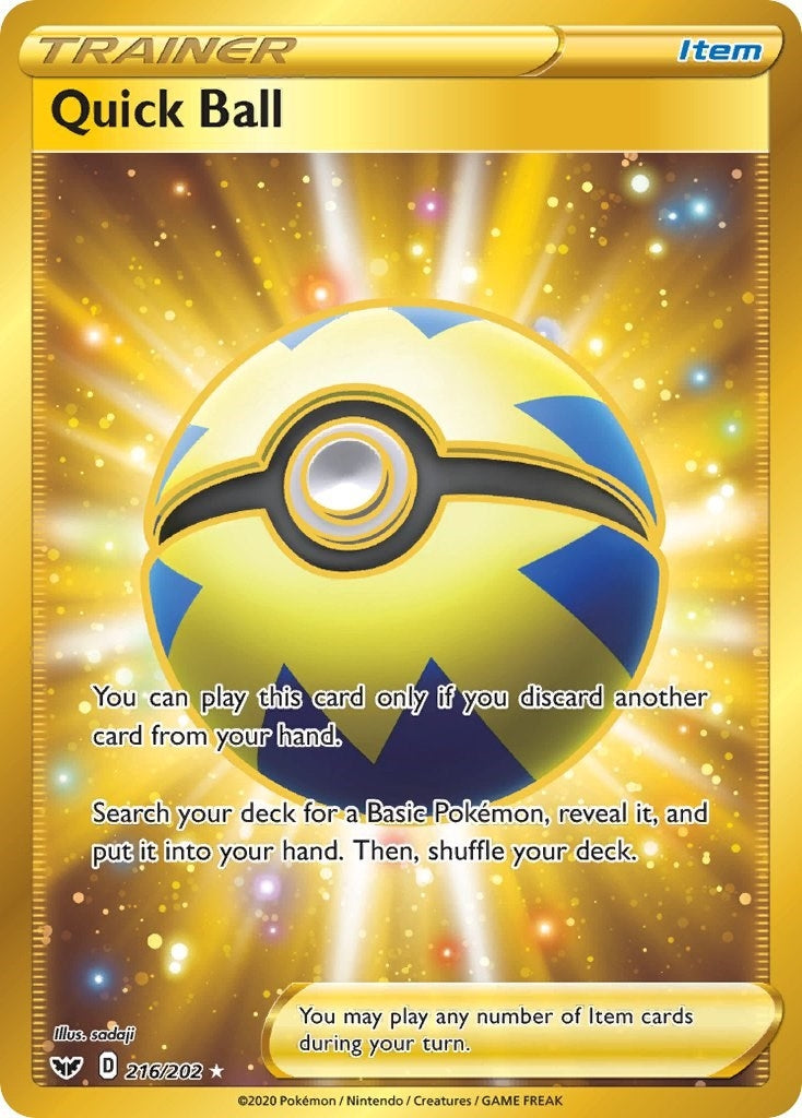 Image for Quick Ball (Secret) (SWSH01: Sword & Shield Base Set) (216/202) - Pokemon