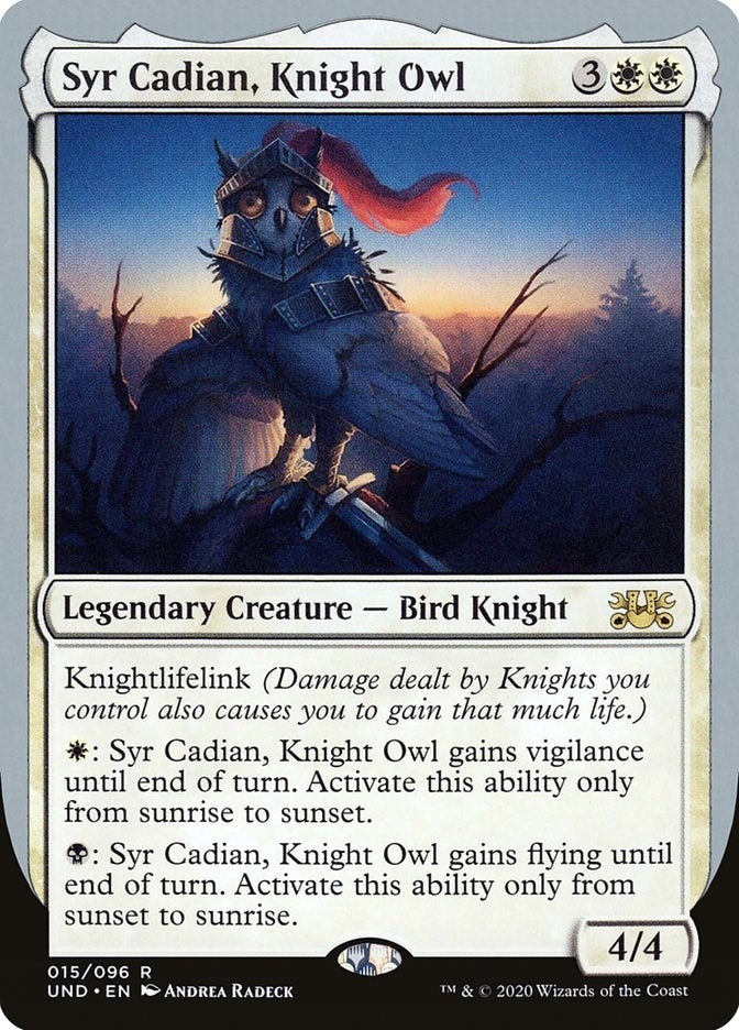 Image for Syr Cadian, Knight Owl (Unsanctioned) (15) - Magic: The Gathering