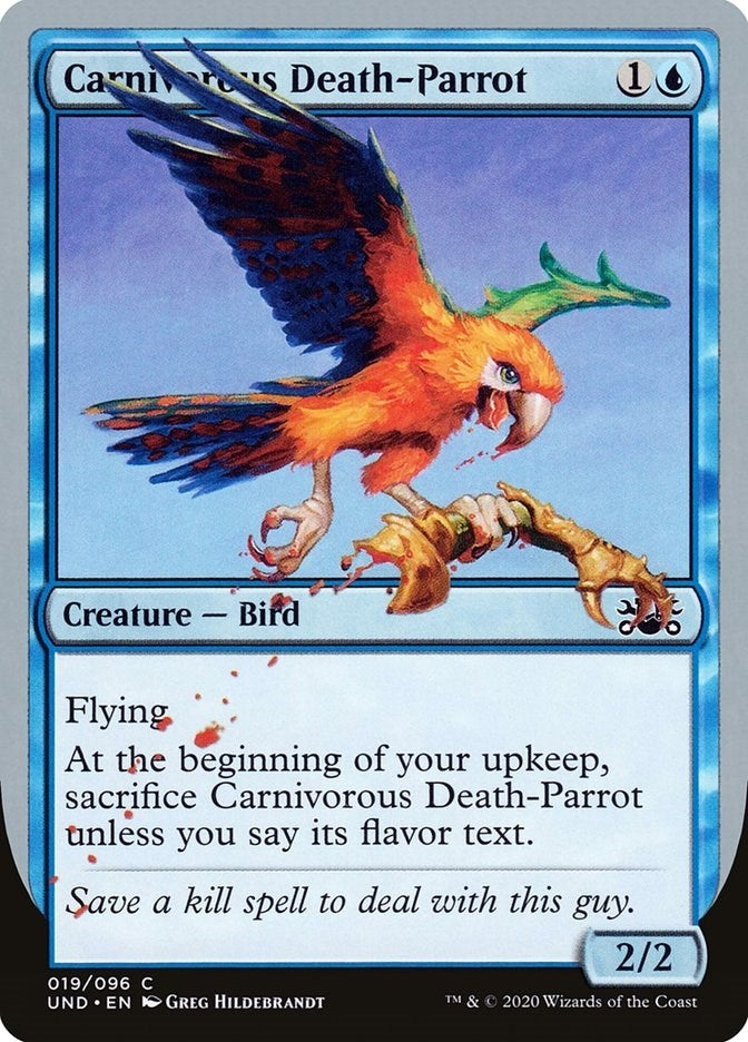 Image for Carnivorous Death-Parrot (Unsanctioned) (19) - Magic: The Gathering
