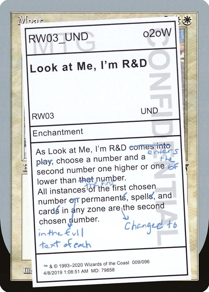 Image for Look at Me, I'm R&D (Unsanctioned) (9) - Magic: The Gathering