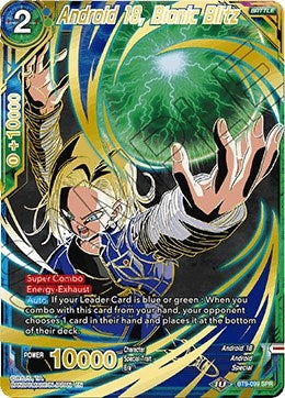 Image for Android 18, Bionic Blitz (SPR) (Universal Onslaught) (BT9-099) - Dragon Ball Super: Masters