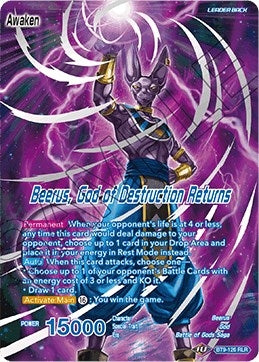 Image for Beerus // Beerus, God of Destruction Returns (Universal Onslaught) (BT9-126) - Dragon Ball Super: Masters
