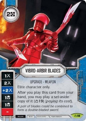Image for Vibro-Arbir Blades (Card Only) (Covert Missions) (19) - Star Wars: Destiny